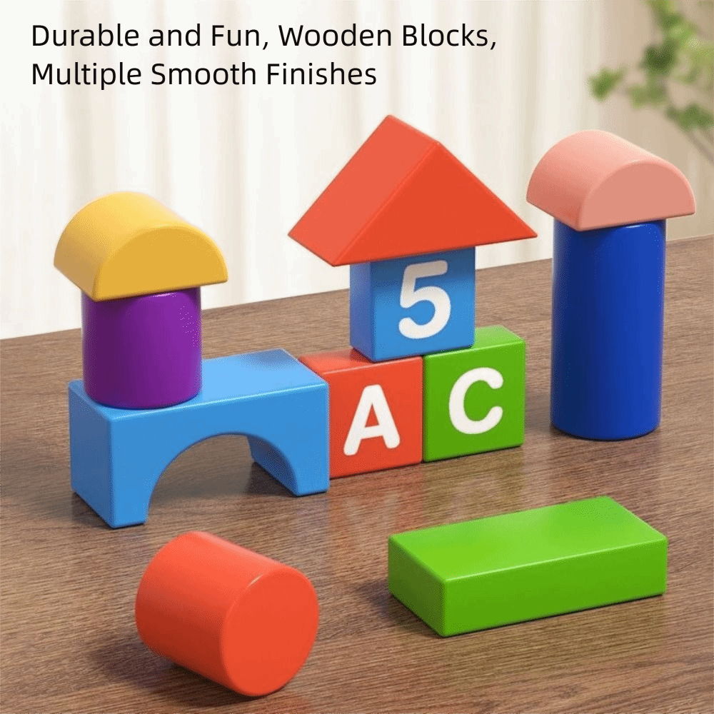 Wooden Blocks Stacking - Blocos de construção de madeira para