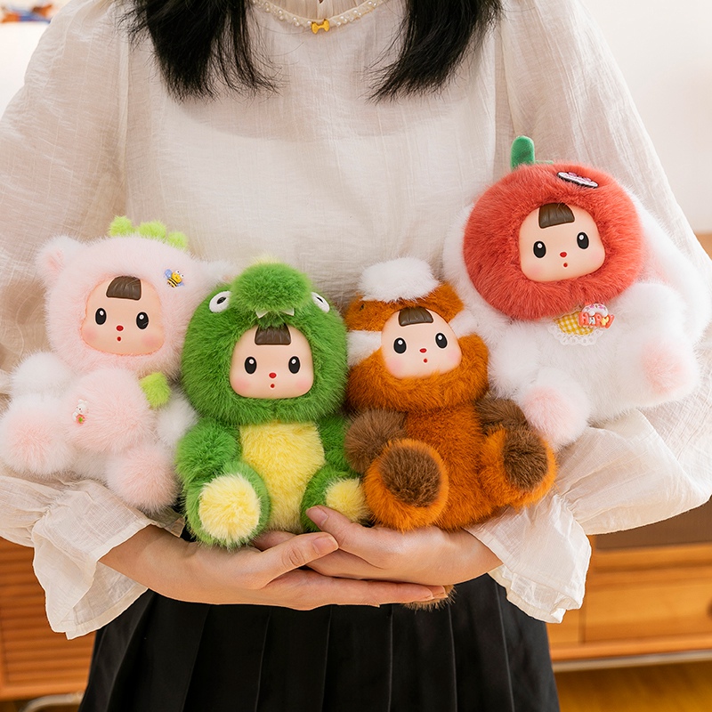 Soft Plush Doll - 17cm rosto de vinil macio pelúcia