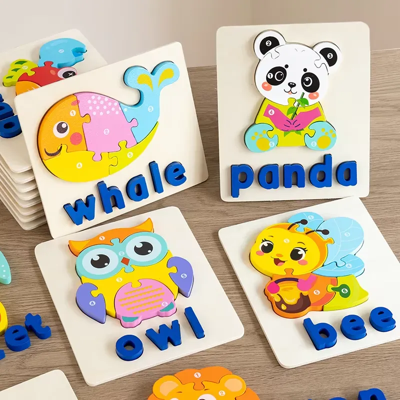 Kids Toys Learning - Quebra-Cabeça 3D de Animais e Tráfego,