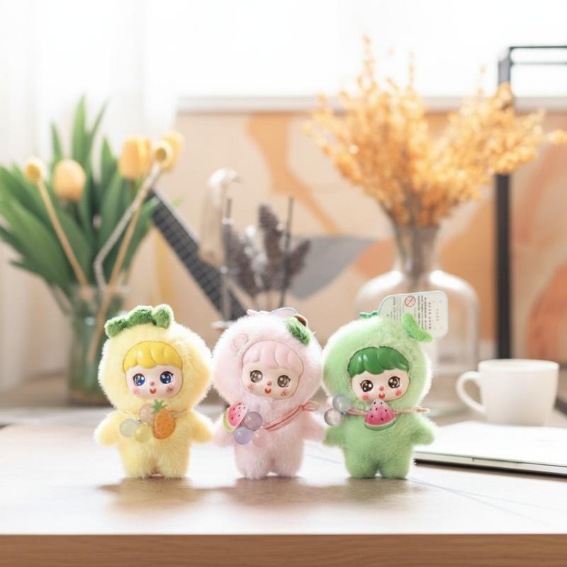 Soft Plush Doll - Chaveiro de Pelúcia de Frutas Fofas