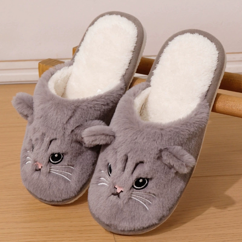 Soft Plush Doll - Gato dos desenhos animados casa chinelos