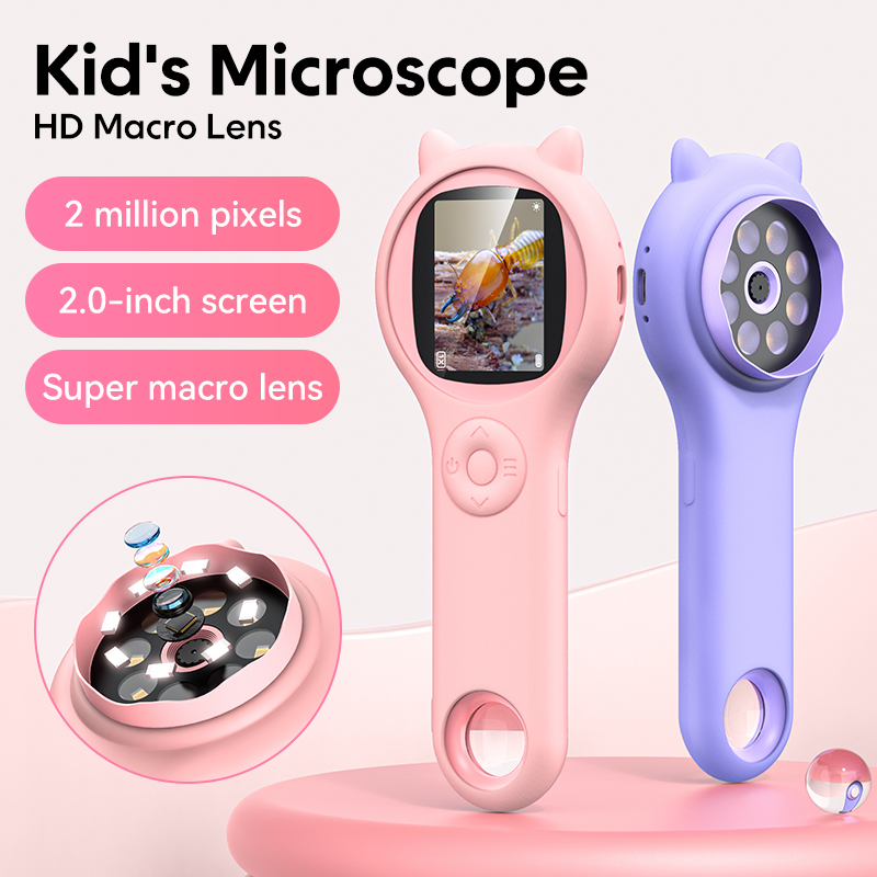 Kids Toys Under 200 - Microscópio óptico infantil, 200 megapixels, com