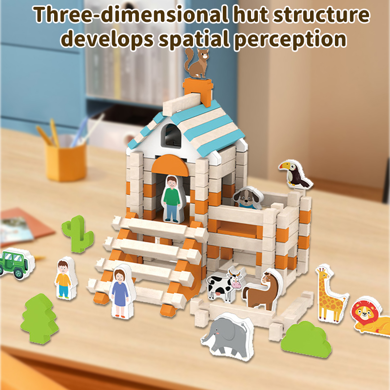 Blocos de Construção de Madeir - Wooden Blocks Stacking avaliação e preço