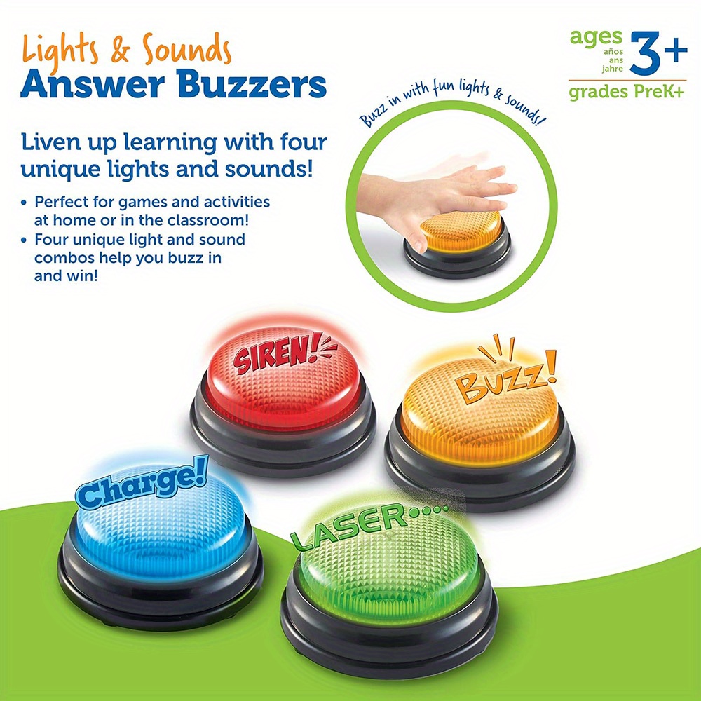 4 pçs luzes e sons zumbador br - Kids Toys Return Gift avaliação e preço