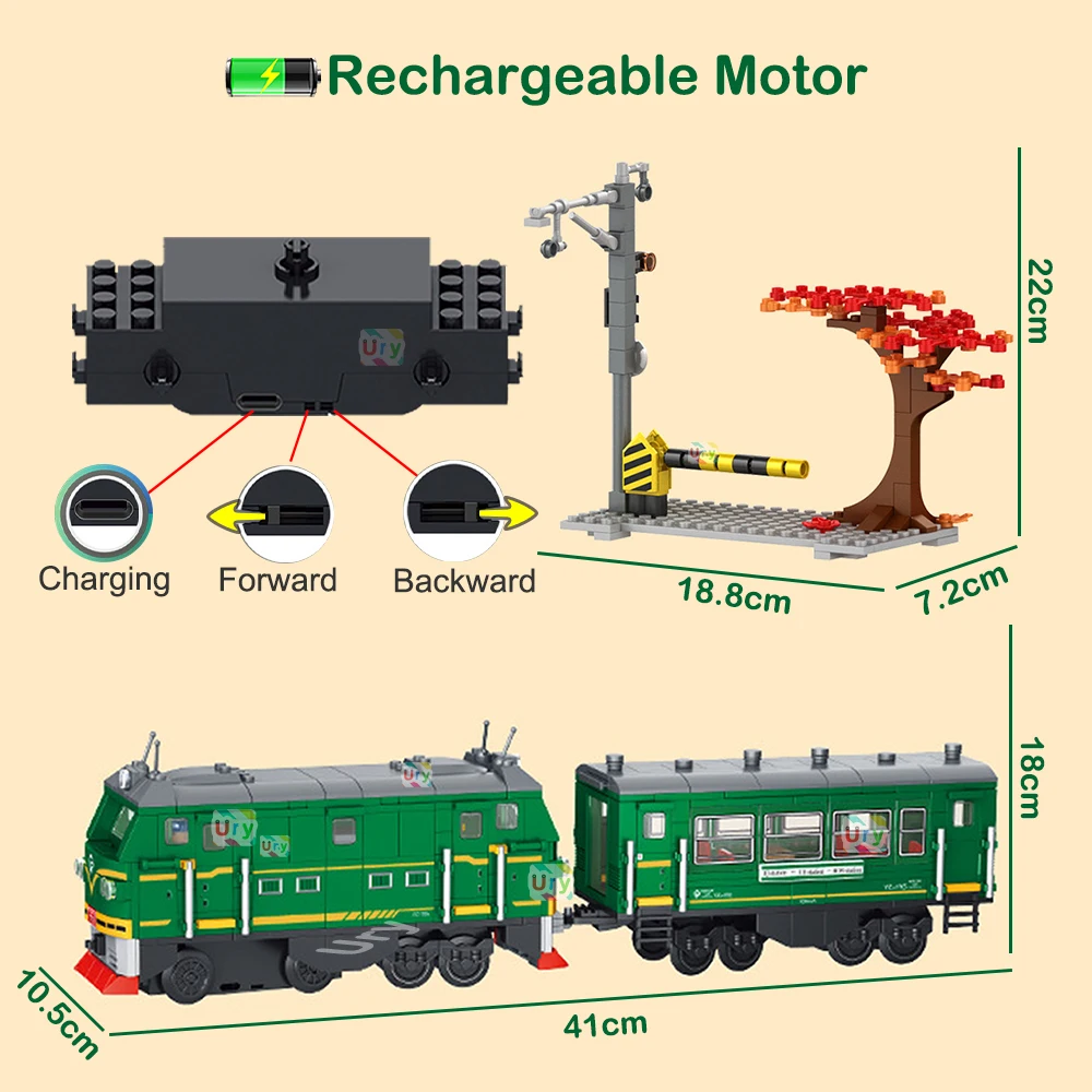 Trem a vapor verde retrô, mode - Kids Toys Lego avaliação e preço