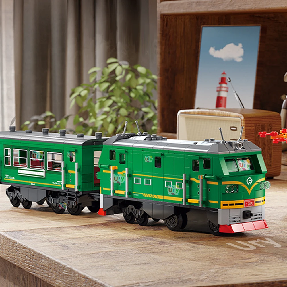 Trem a vapor verde retrô, mode - Kids Toys Lego avaliação e preço