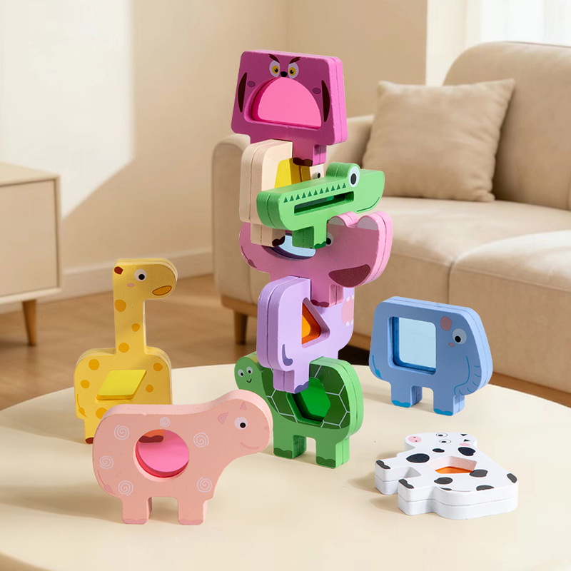 Jogo de Blocos de Empilhamento - Wooden Blocks Stacking avaliação e preço