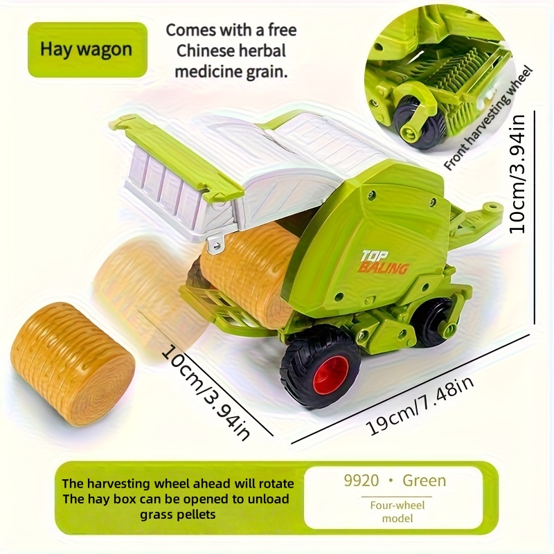 Trator de Fazenda Inercial 1:2 - Kids Toys Return Gift avaliação e preço