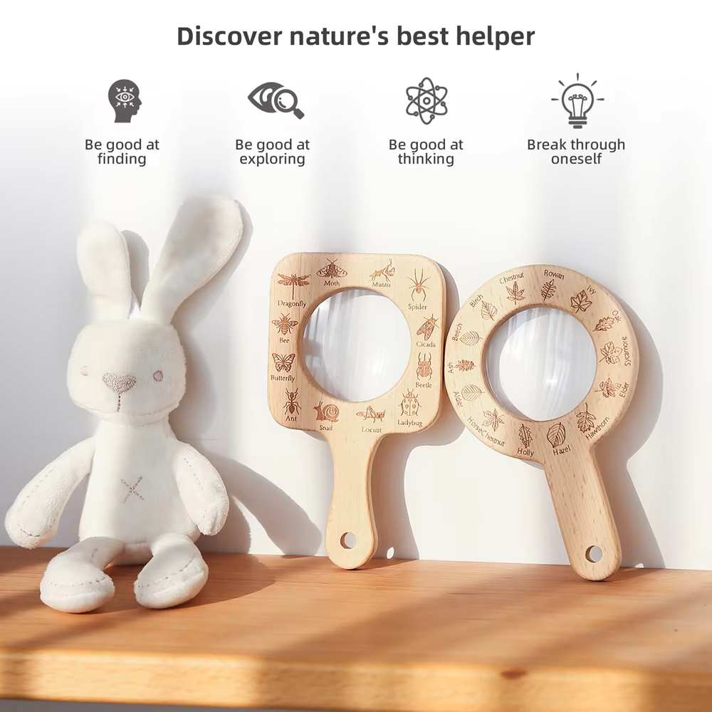 Lupa de Madeira para Crianças, - Kids Toys Learning avaliação e preço