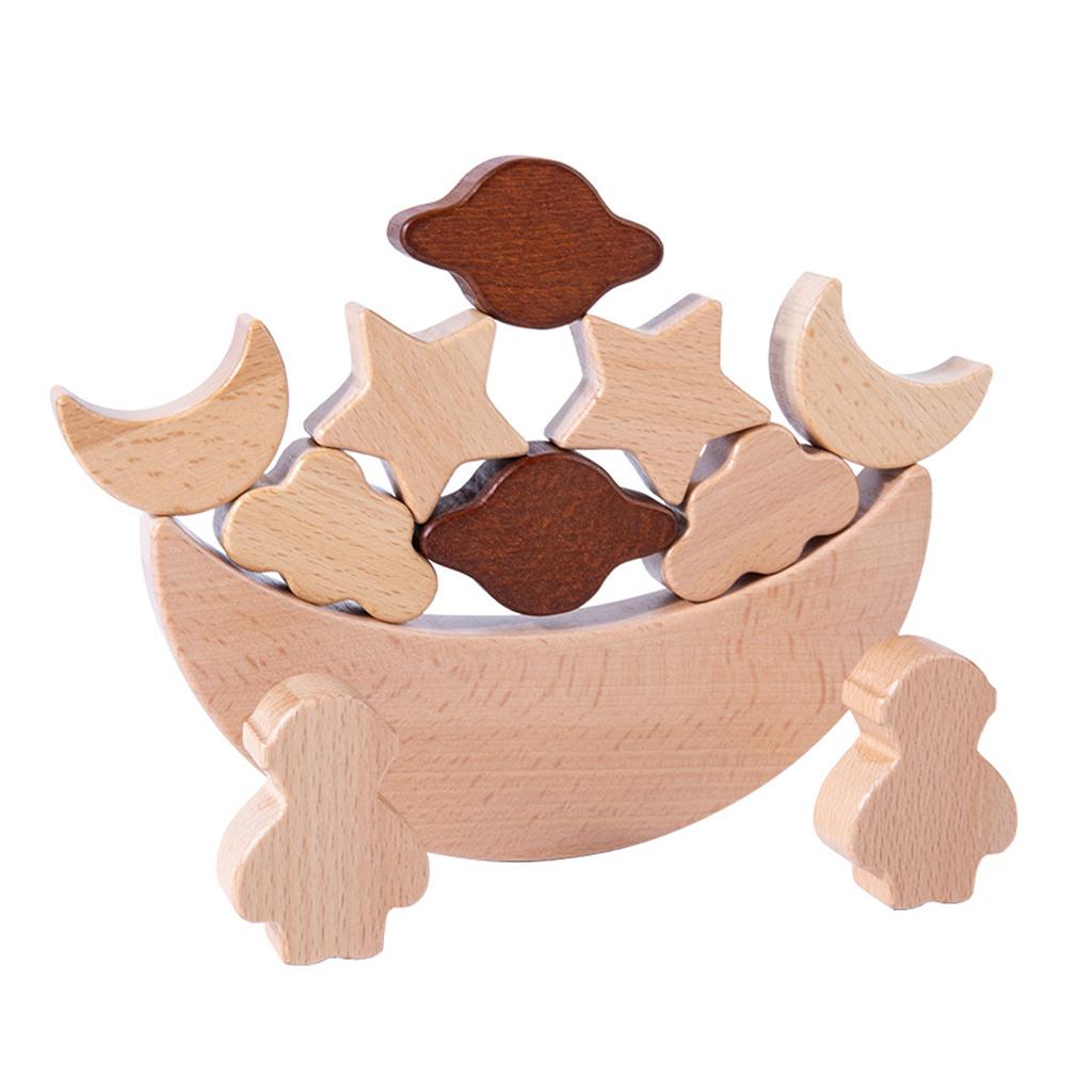 Brinquedos Montessori Blocos d - Wooden Blocks Stacking avaliação e preço