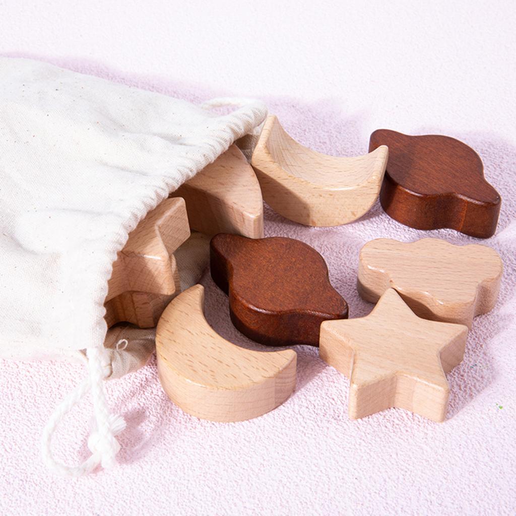 Brinquedos Montessori Blocos d - Wooden Blocks Stacking avaliação e preço