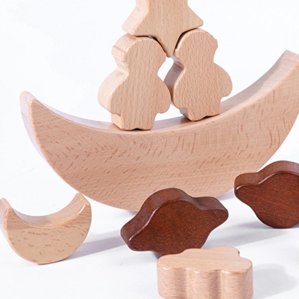 Brinquedos Montessori Blocos d - Wooden Blocks Stacking avaliação e preço