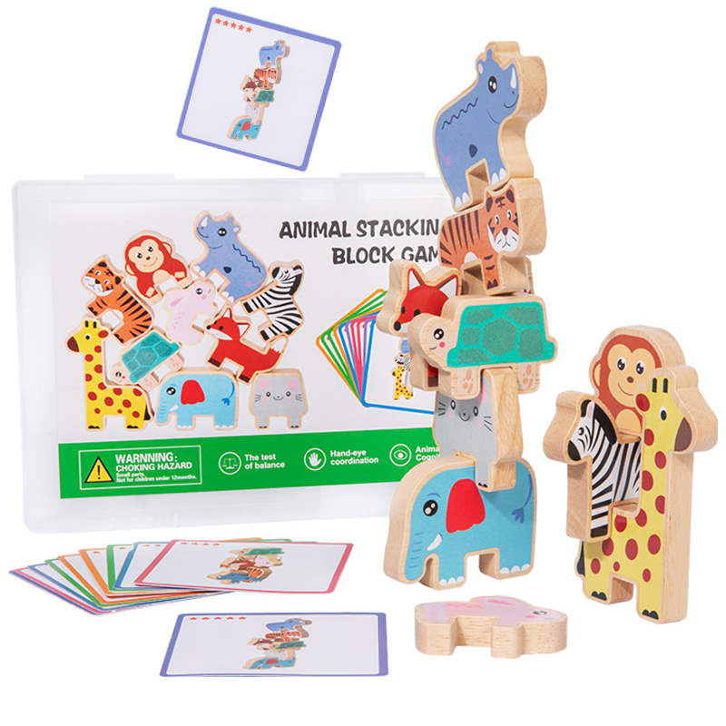 Blocos de Empilhamento de Anim - Wooden Blocks Stacking avaliação e preço
