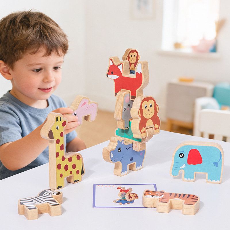 Blocos de Empilhamento de Anim - Wooden Blocks Stacking avaliação e preço