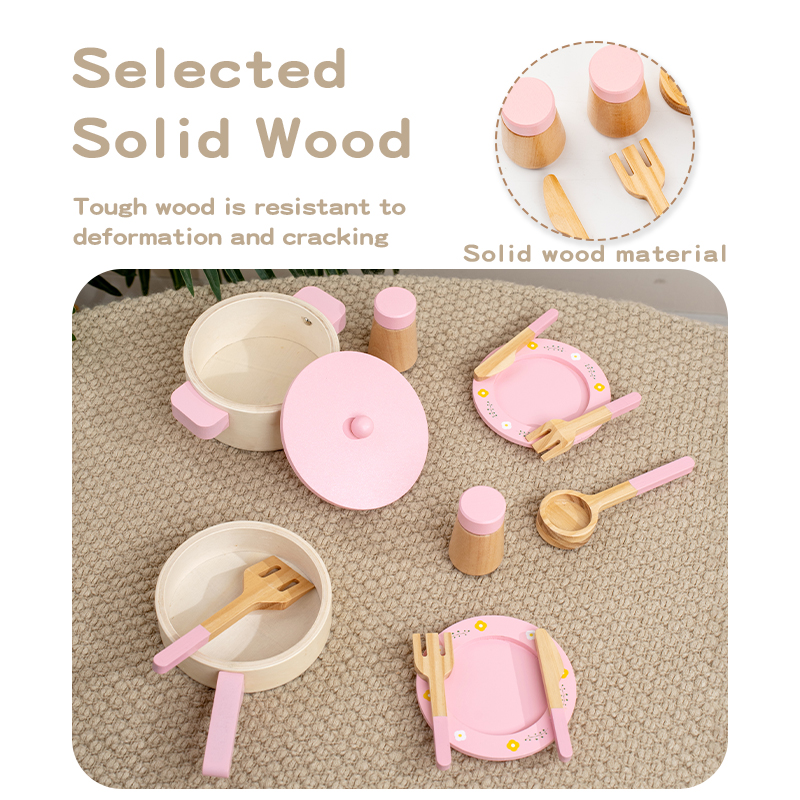 Conjunto de Cozinha de Madeira - Kids Toys Kitchen Set avaliação e preço
