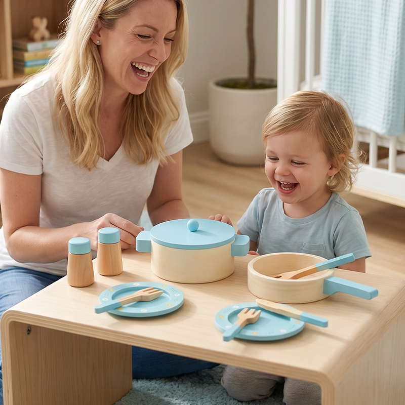 Conjunto de Cozinha de Madeira - Kids Toys Kitchen Set avaliação e preço