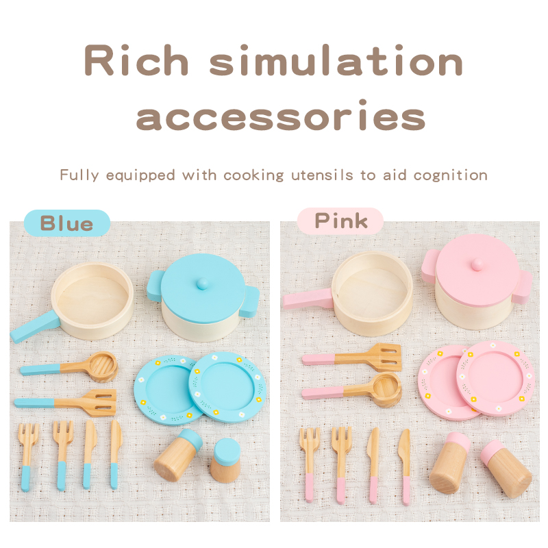 Conjunto de Cozinha de Madeira - Kids Toys Kitchen Set avaliação e preço