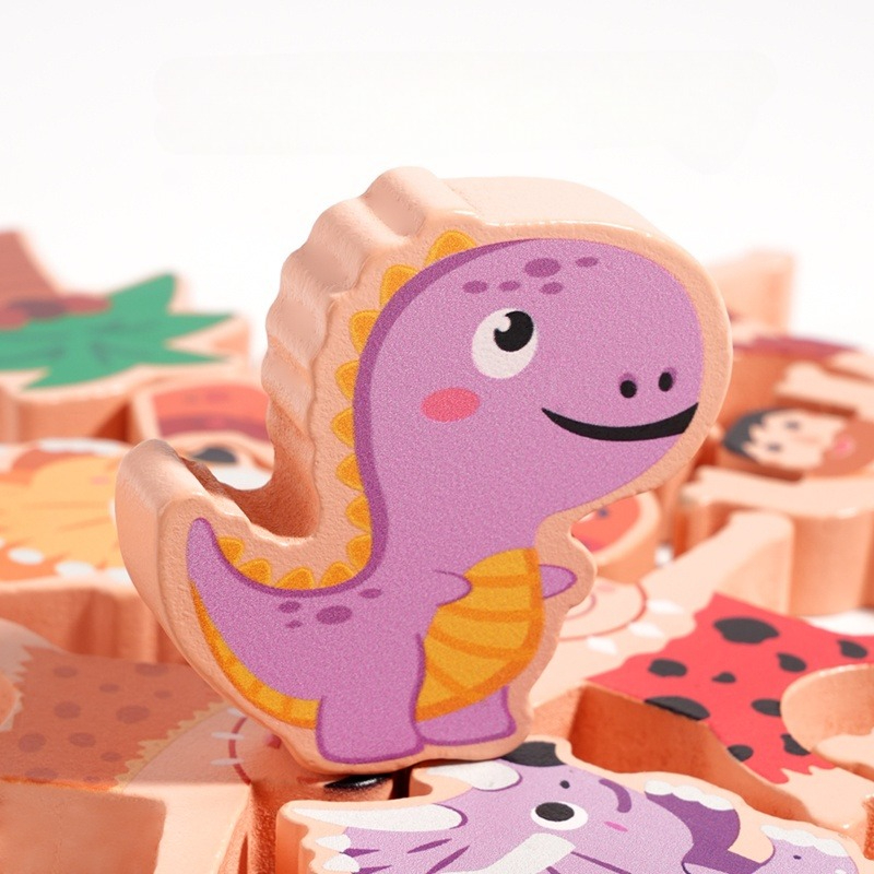 Blocos de Equilíbrio de Dinoss - Wooden Blocks Stacking avaliação e preço