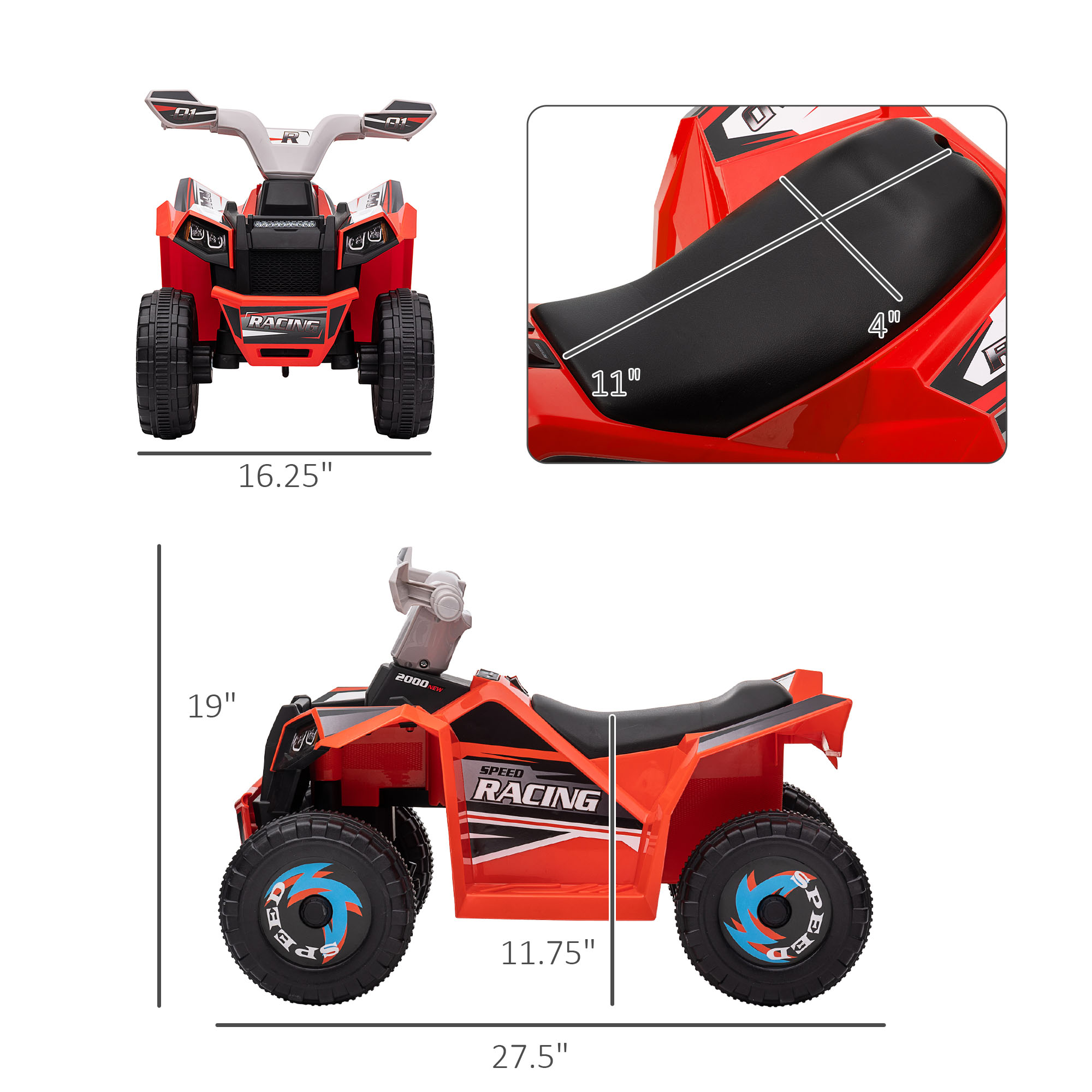 Carro 6V com Design Durável pa - Kids Yard Toys avaliação e preço