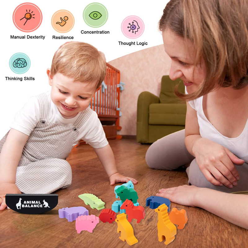 Novas crianças montessori bloc - Wooden Blocks Stacking avaliação e preço