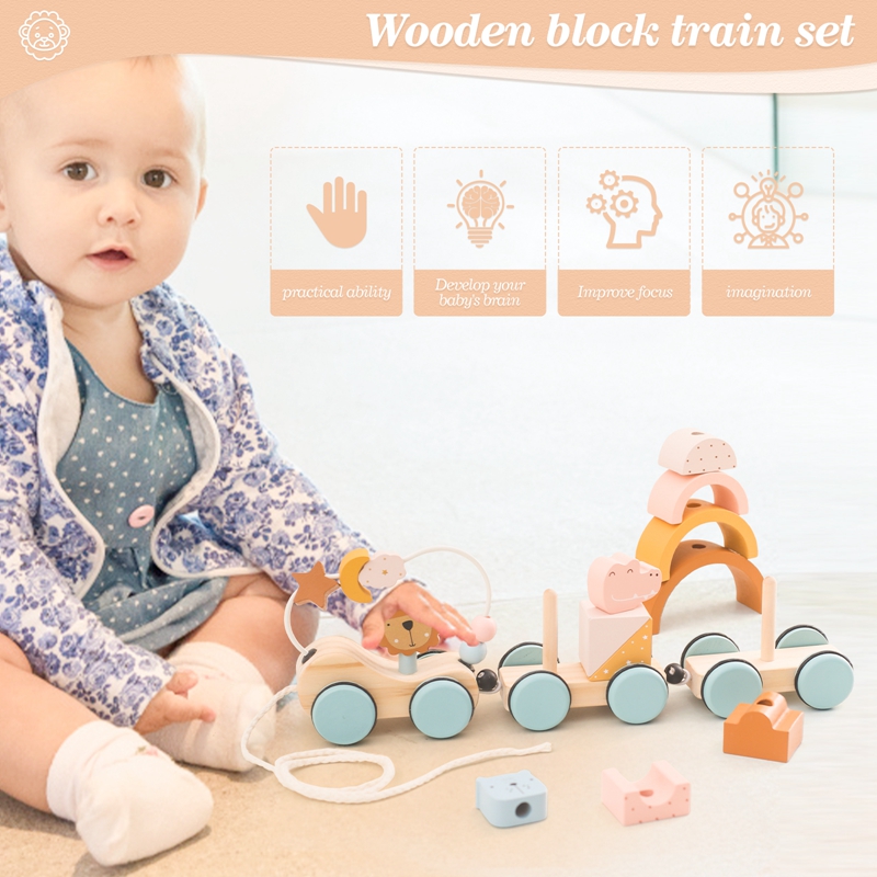 Brinquedos Montessori De Madei - Wooden Blocks Stacking avaliação e preço