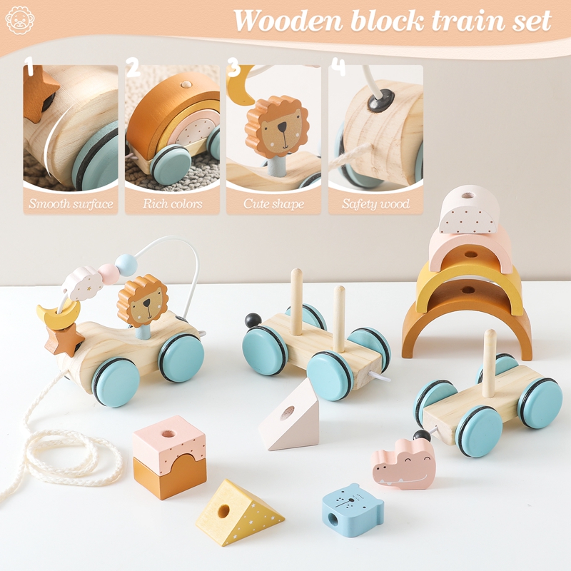Brinquedos Montessori De Madei - Wooden Blocks Stacking avaliação e preço