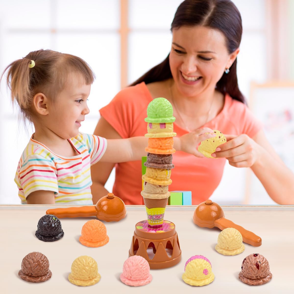 Jogos de empilhamento de sorve - Kids Toys Kitchen Set avaliação e preço