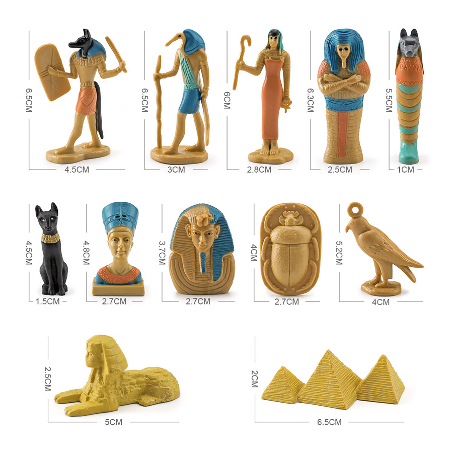 12 pçs antigo egito estatueta  - Kids Toys Under 200 avaliação e preço