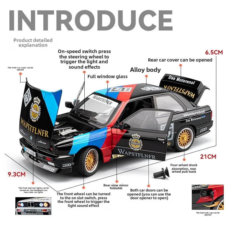 Simulação 1:24 bmw m3 modelo d - Kids Toys Under 100 avaliação e preço