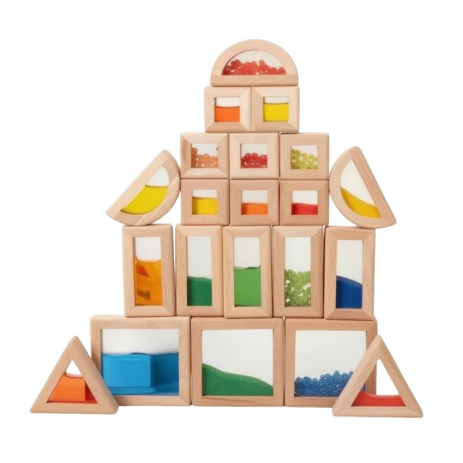 Conjunto de 22 Blocos Sensoria - Wooden Blocks Stacking avaliação e preço