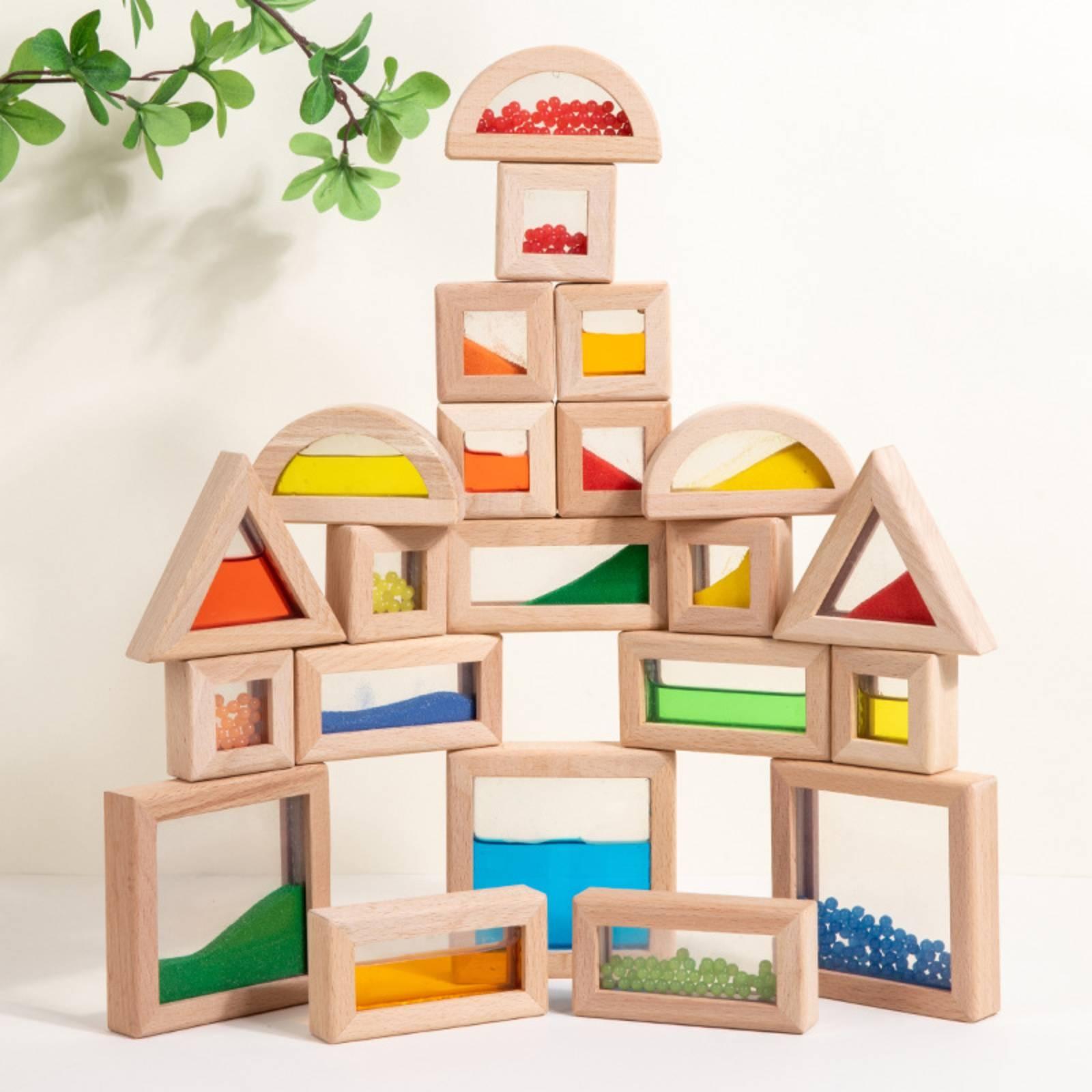 Conjunto de 22 Blocos Sensoria - Wooden Blocks Stacking avaliação e preço