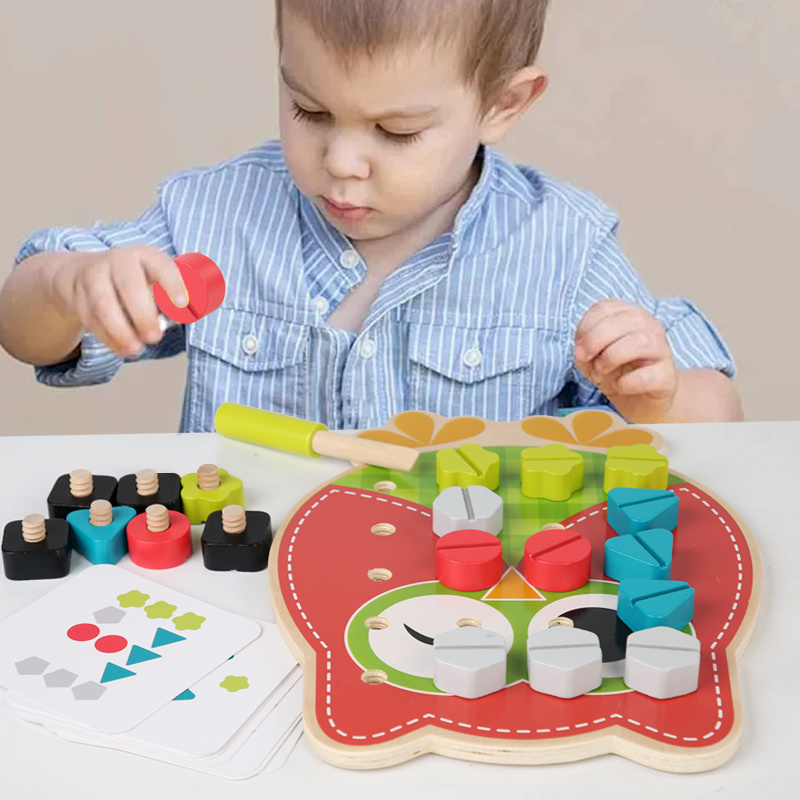 Brinquedo de montagem de porca - Wooden Blocks Stacking avaliação e preço
