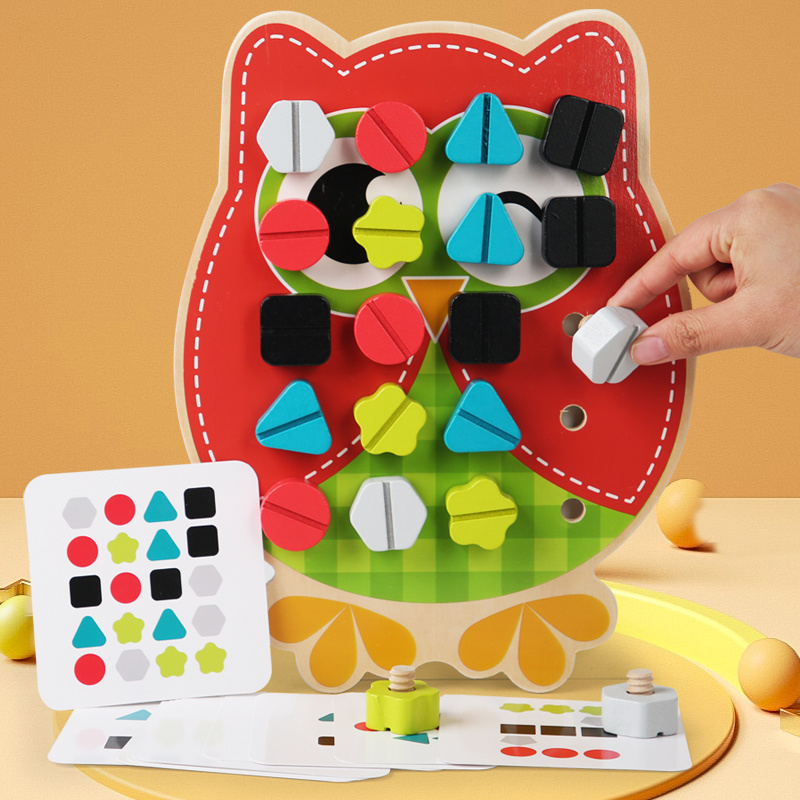 Brinquedo de montagem de porca - Wooden Blocks Stacking avaliação e preço